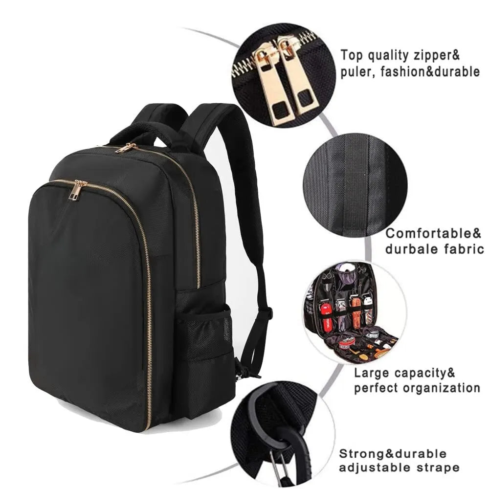 Barber Supplies Backpack Portable Clippers Organizer and Hairstylist Tools Storage 