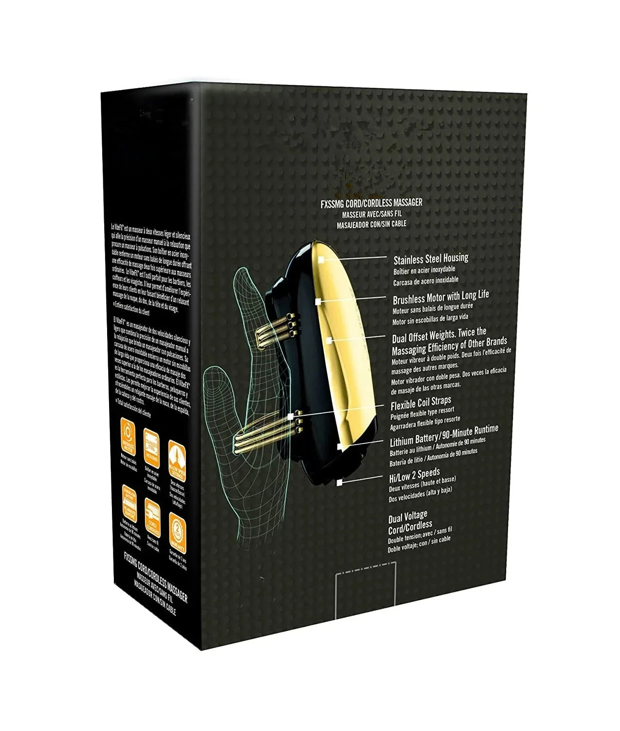 Cordless Metal Handheld Heat Massager 